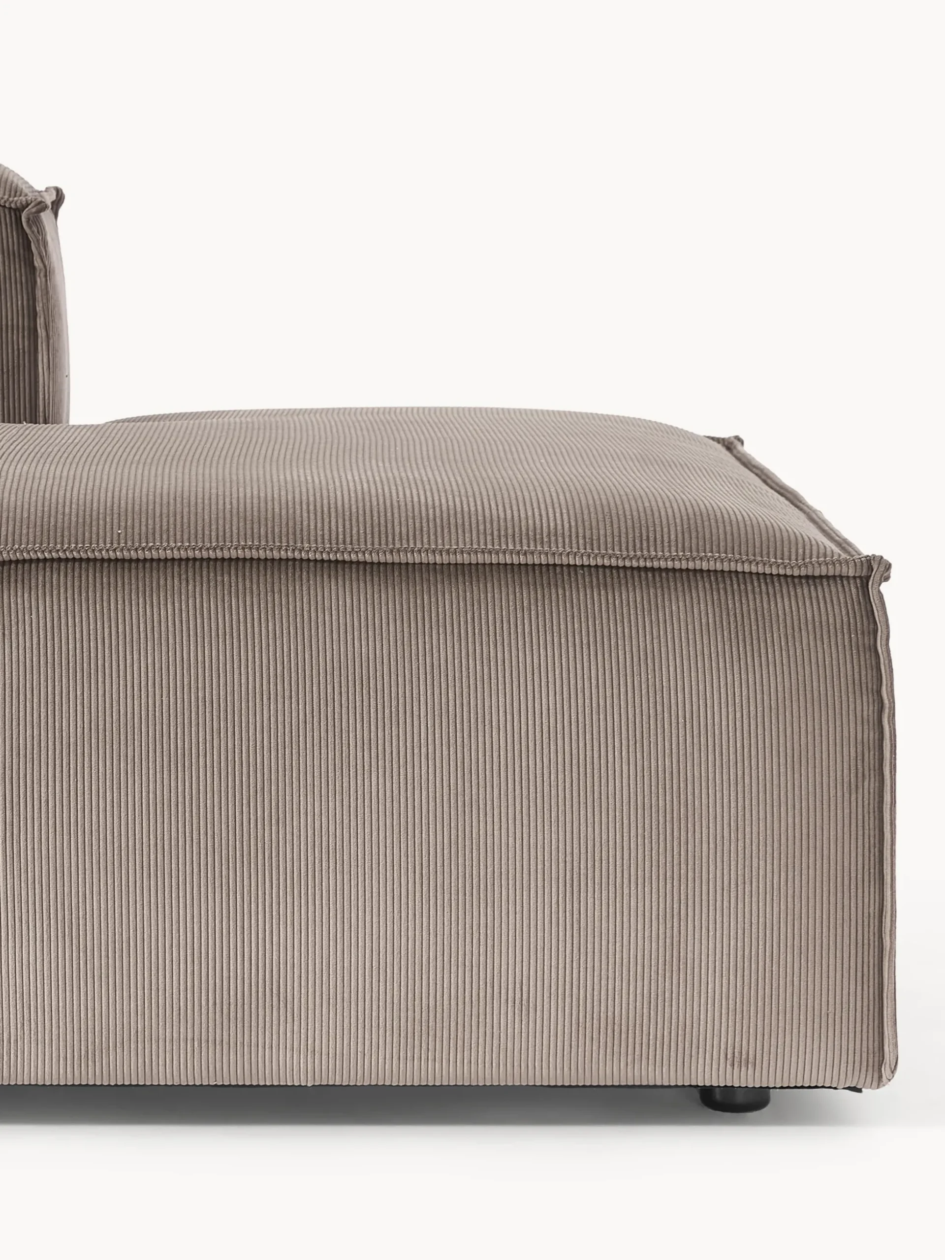 Chaise longue XL componibile in velluto a coste Lennon