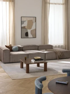 Chaise longue XL componibile in velluto a coste Lennon