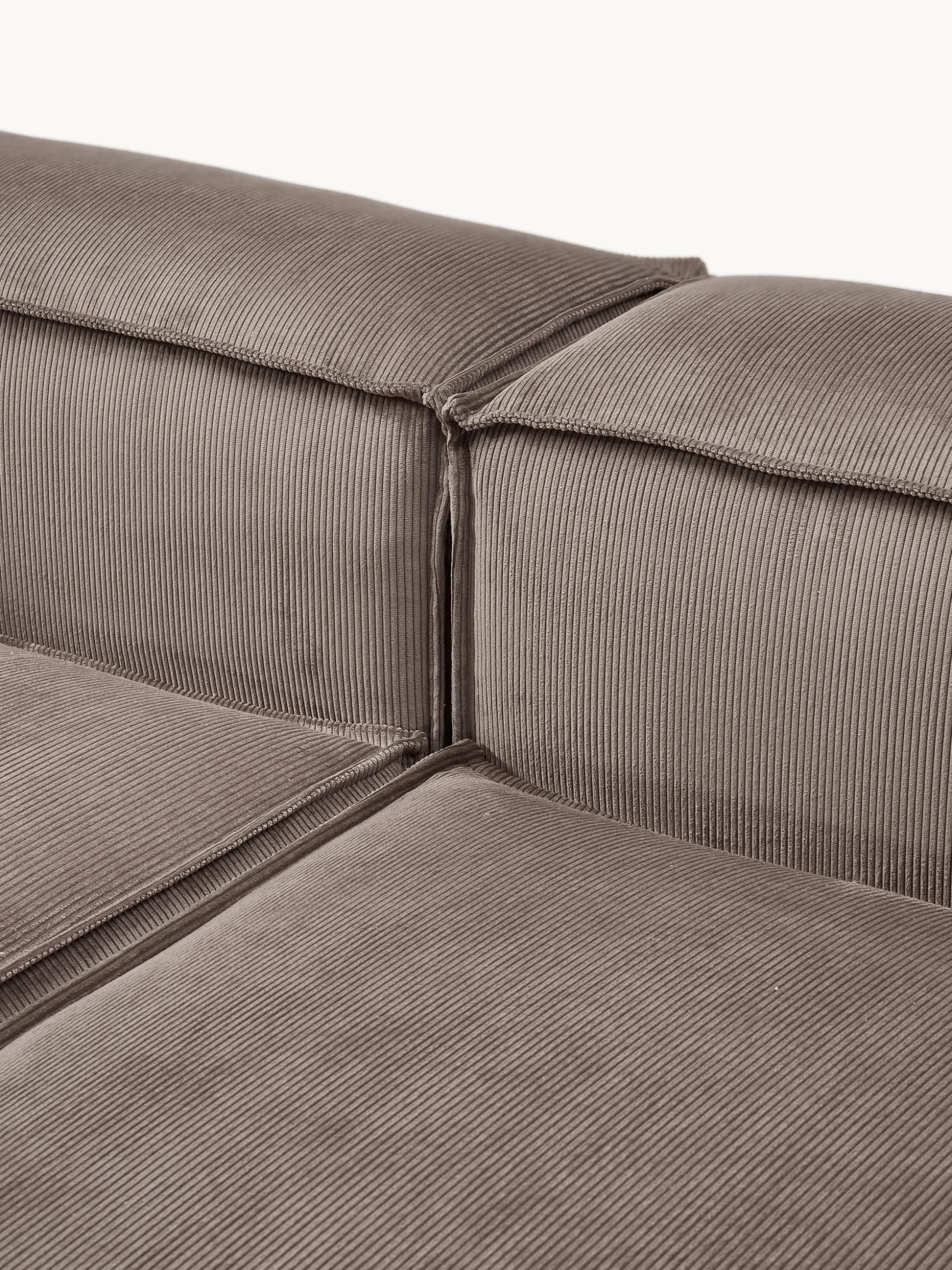 Chaise longue XL componibile in velluto a coste Lennon