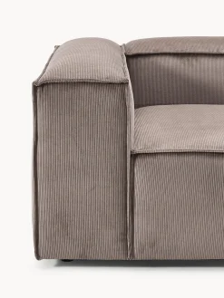 Chaise longue XL componibile in velluto a coste Lennon