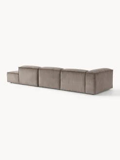 Chaise longue XL componibile in velluto a coste Lennon
