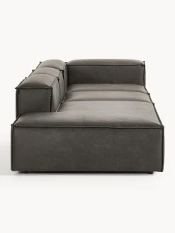 Chaise longue XL componibile in pelle Lennon