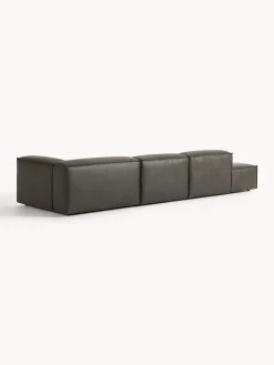Chaise longue XL componibile in pelle Lennon