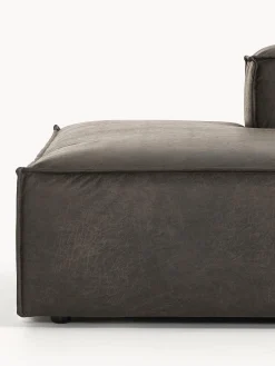 Chaise longue XL componibile in pelle Lennon