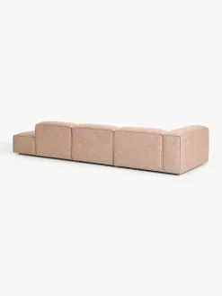 Chaise longue XL componibile in misto lino Lennon