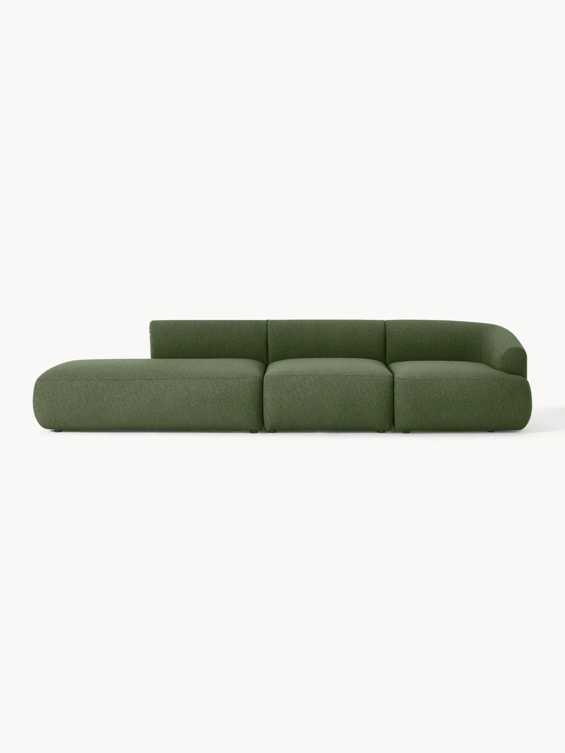 Chaise longue XL componibile in bouclé Sofia