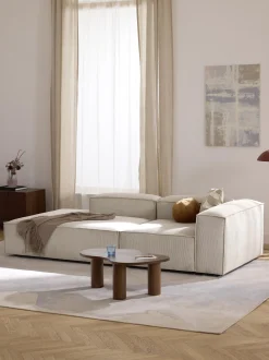 Chaise lounge componibile in velluto a coste Lennon