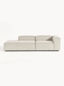 Chaise lounge componibile in velluto a coste Lennon