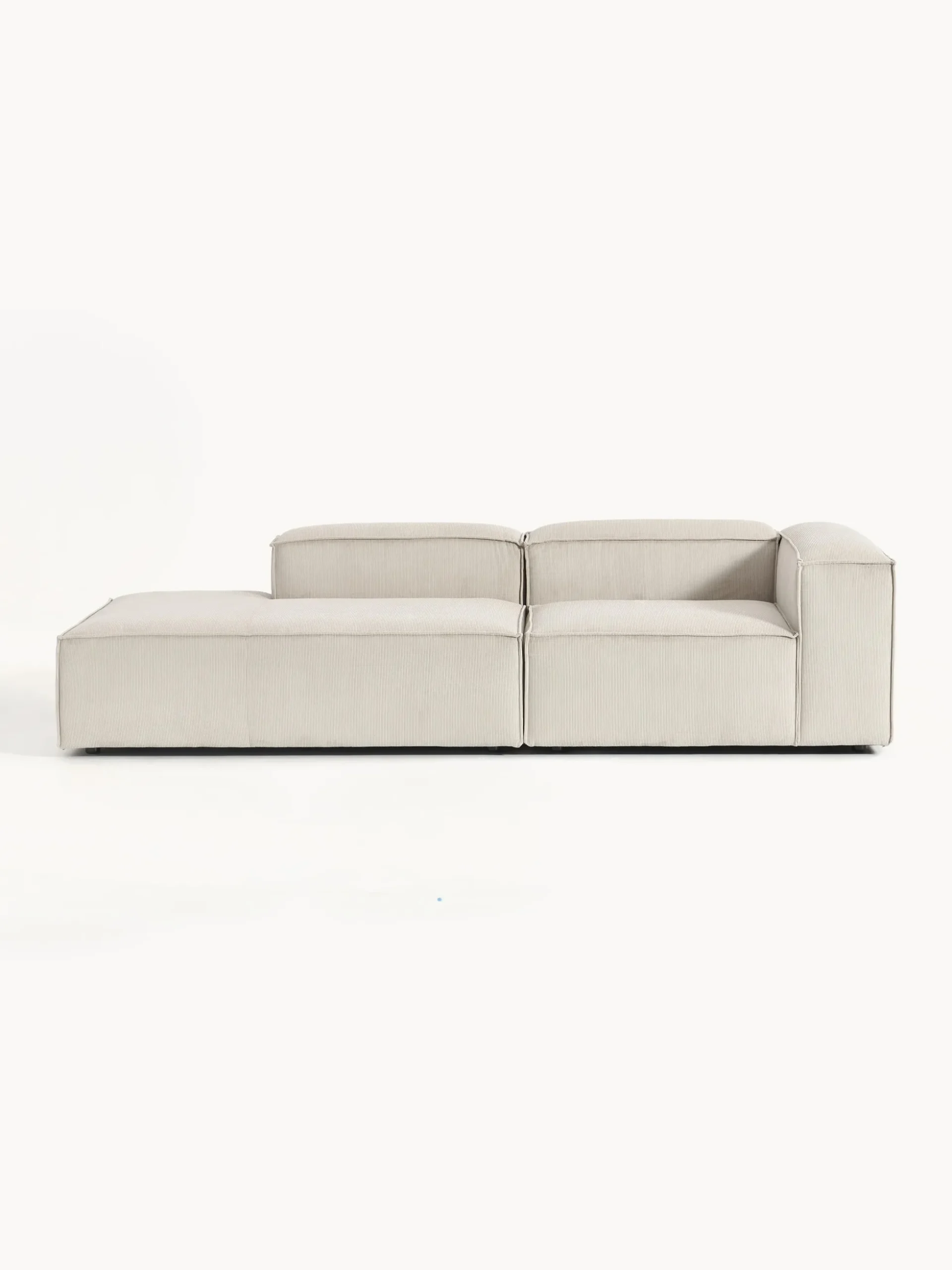 Chaise lounge componibile in velluto a coste Lennon