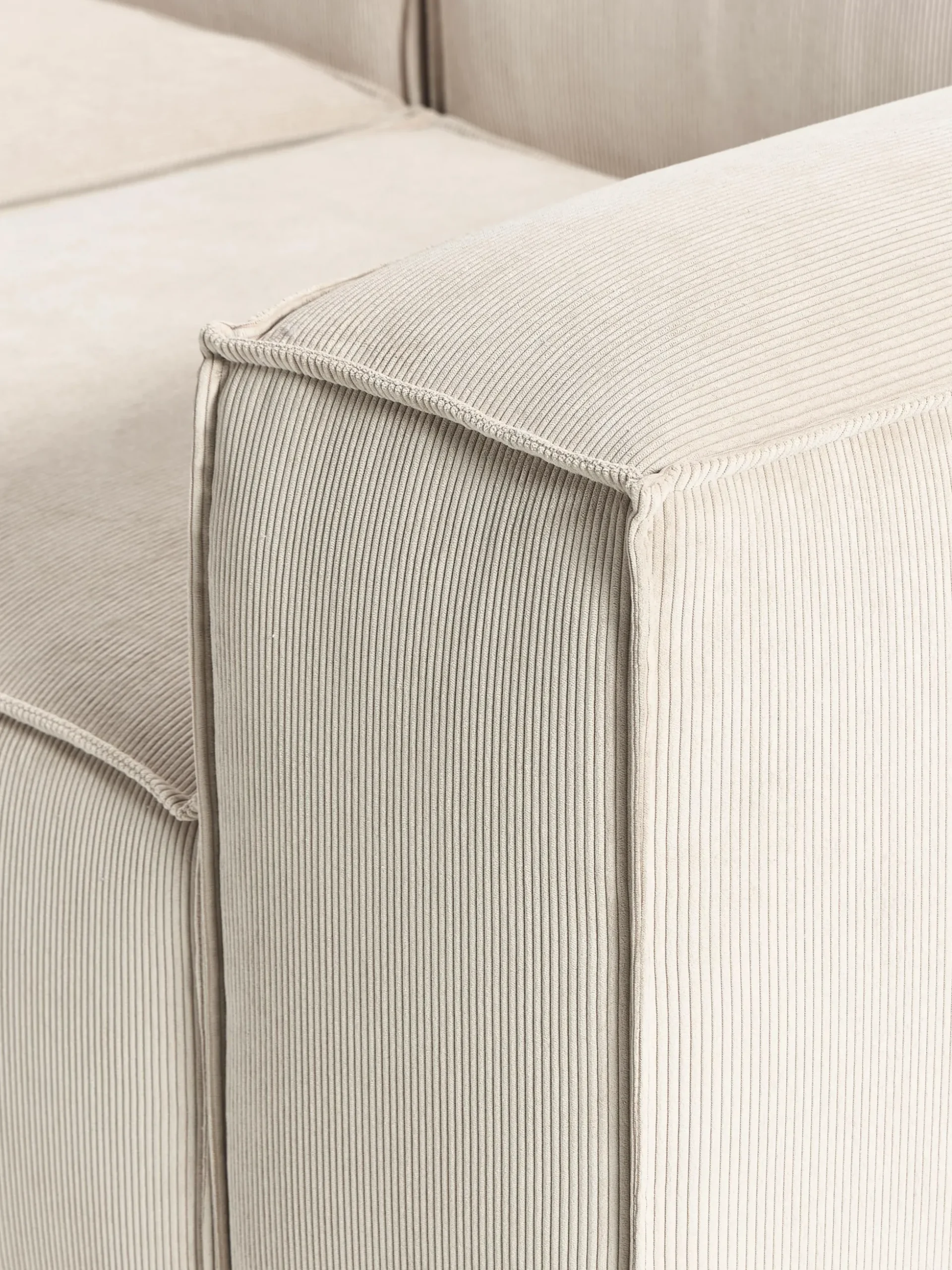 Chaise lounge componibile in velluto a coste Lennon