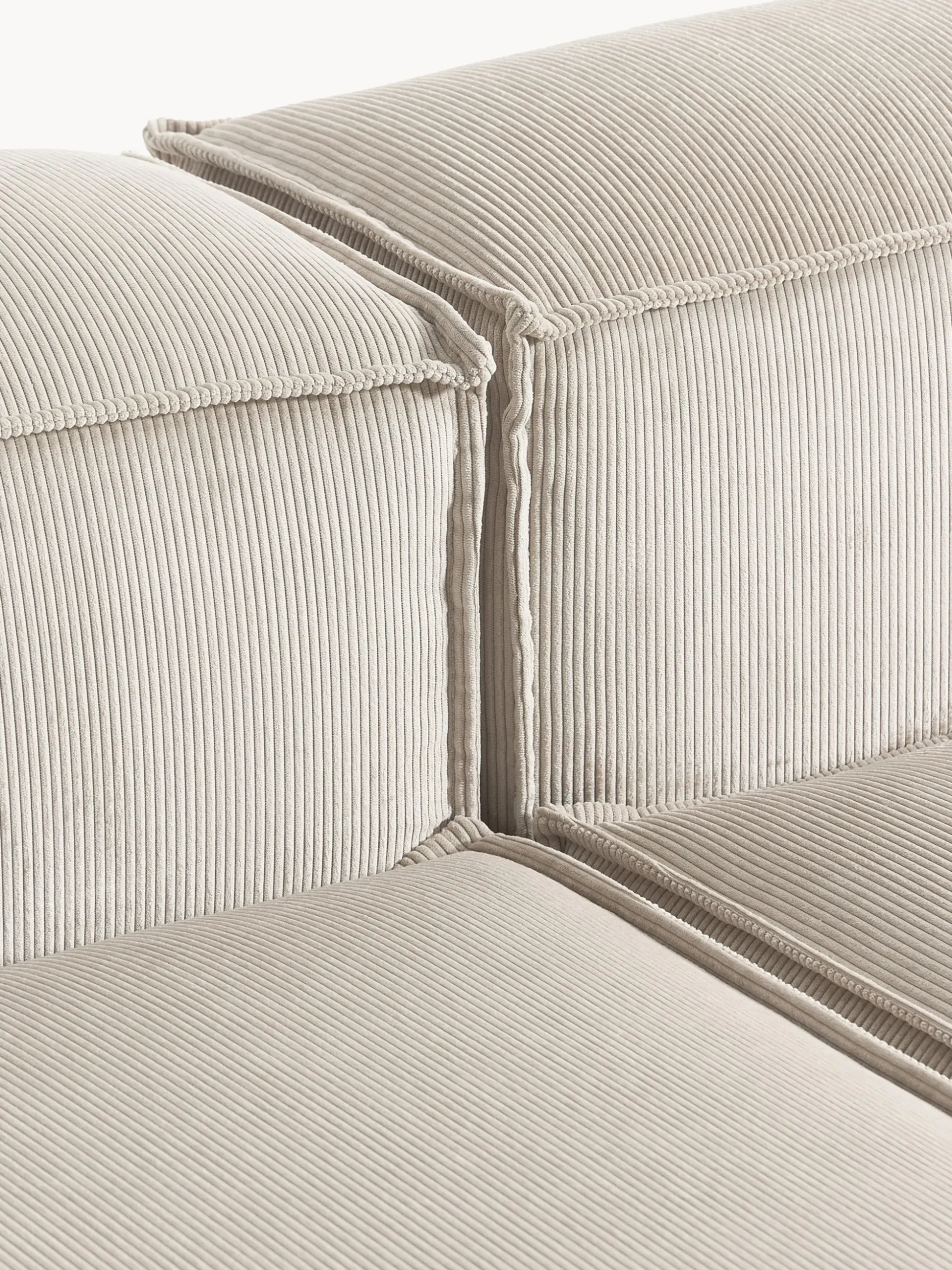 Chaise lounge componibile in velluto a coste Lennon