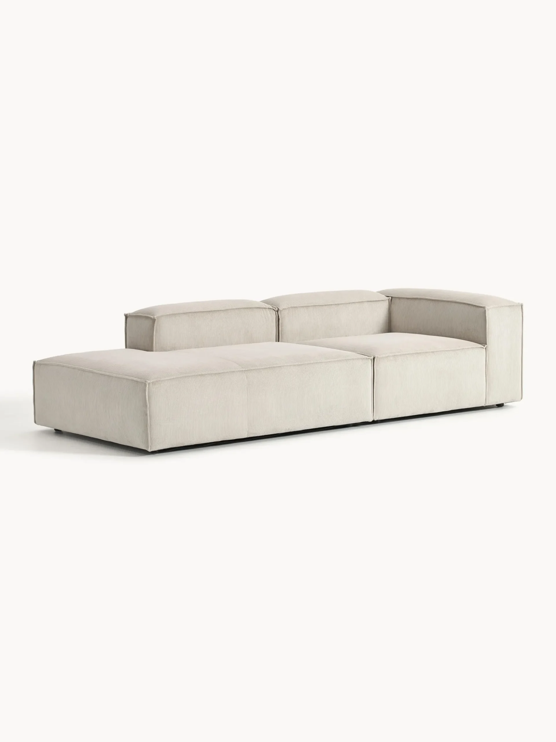 Chaise lounge componibile in velluto a coste Lennon