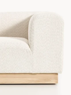 Chaise lounge componibile in teddy bouclé con poggiapiedi (sinistra/destra) Natalie