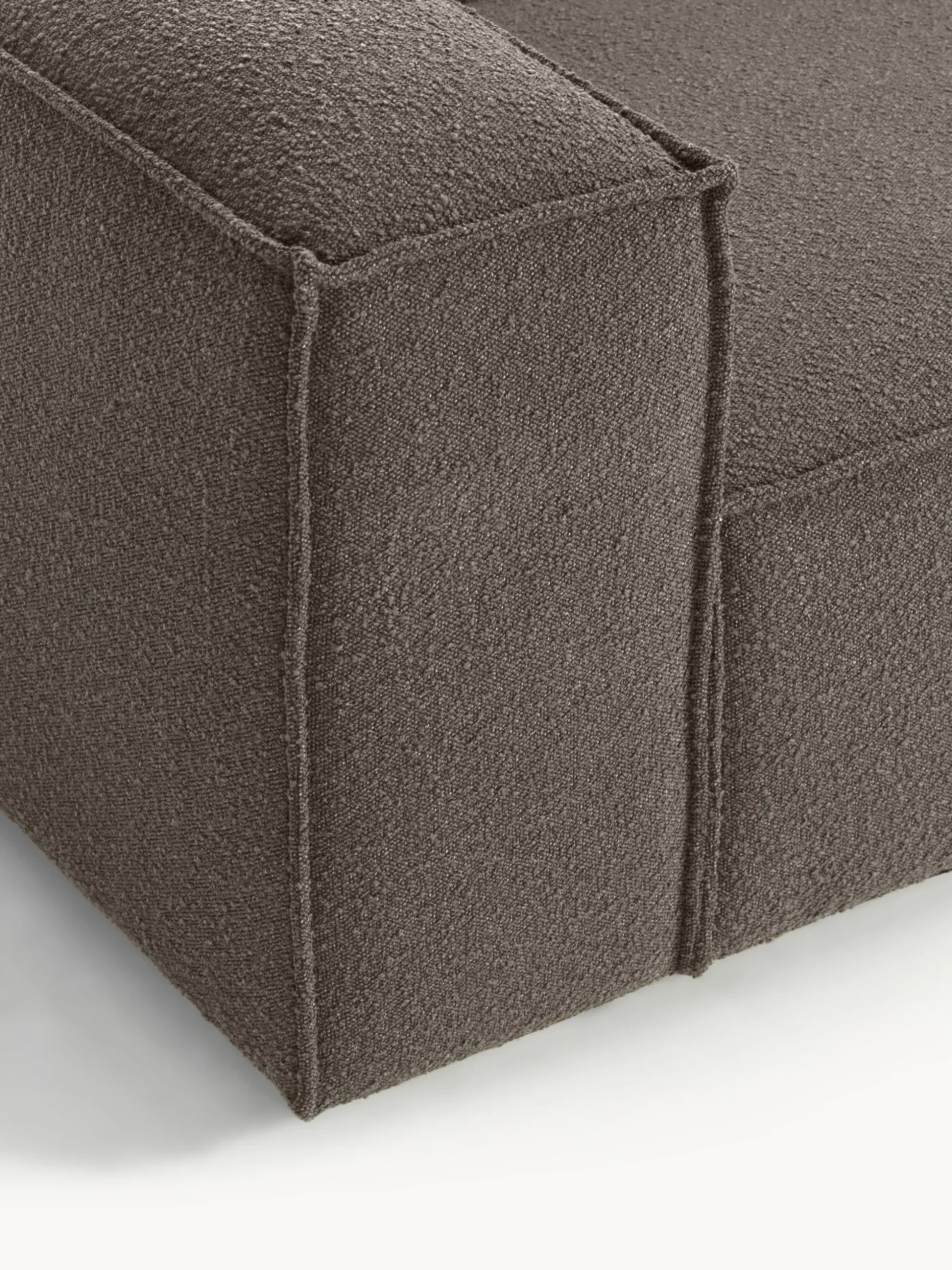 Chaise lounge componibile in bouclé Lennon