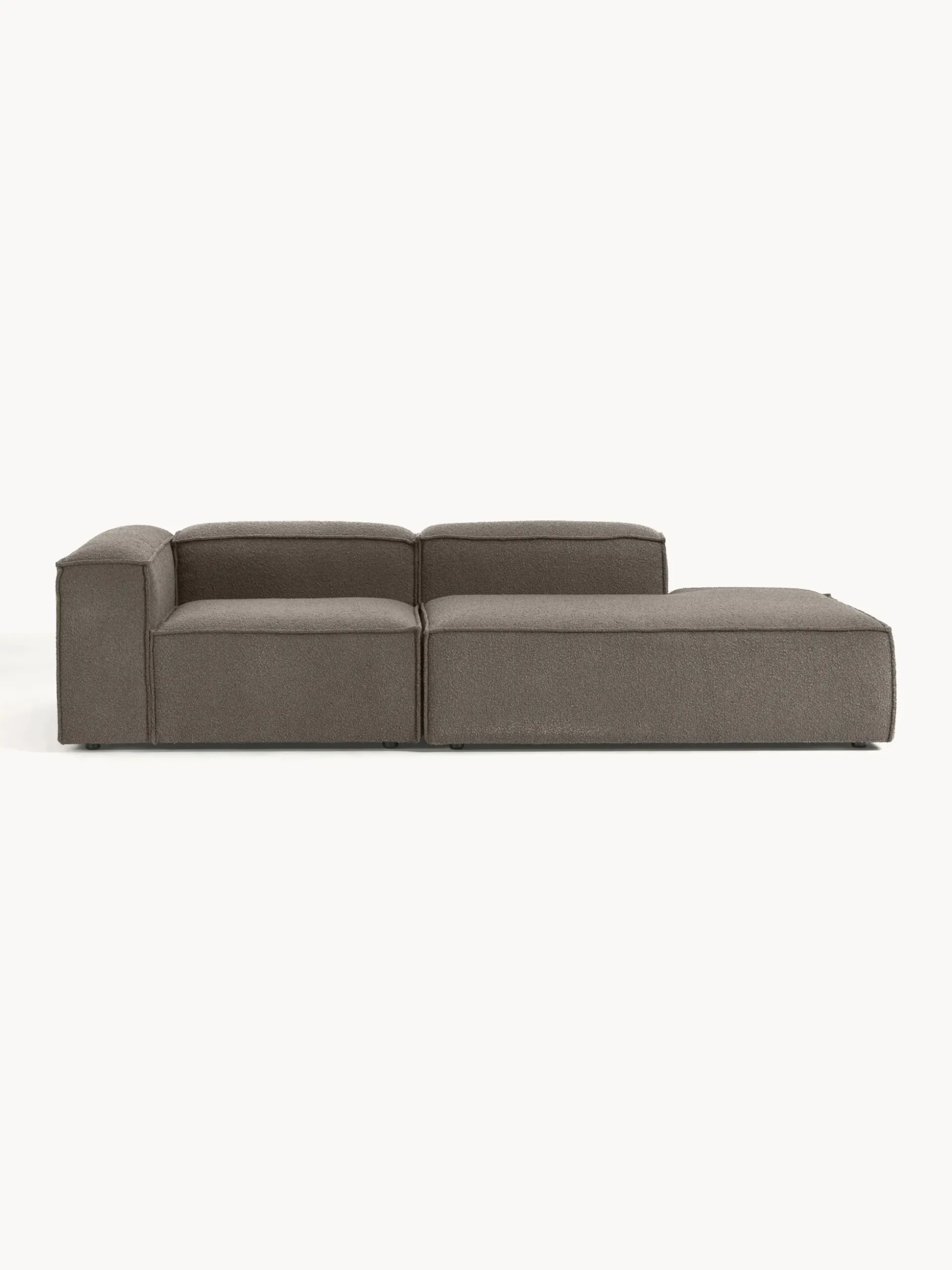 Chaise lounge componibile in bouclé Lennon
