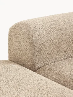Chaise lounge componibile in teddy bouclé con poggiapiedi (sinistra/destra) Natalie