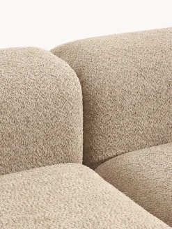 Chaise lounge componibile in teddy bouclé con poggiapiedi (sinistra/destra) Natalie