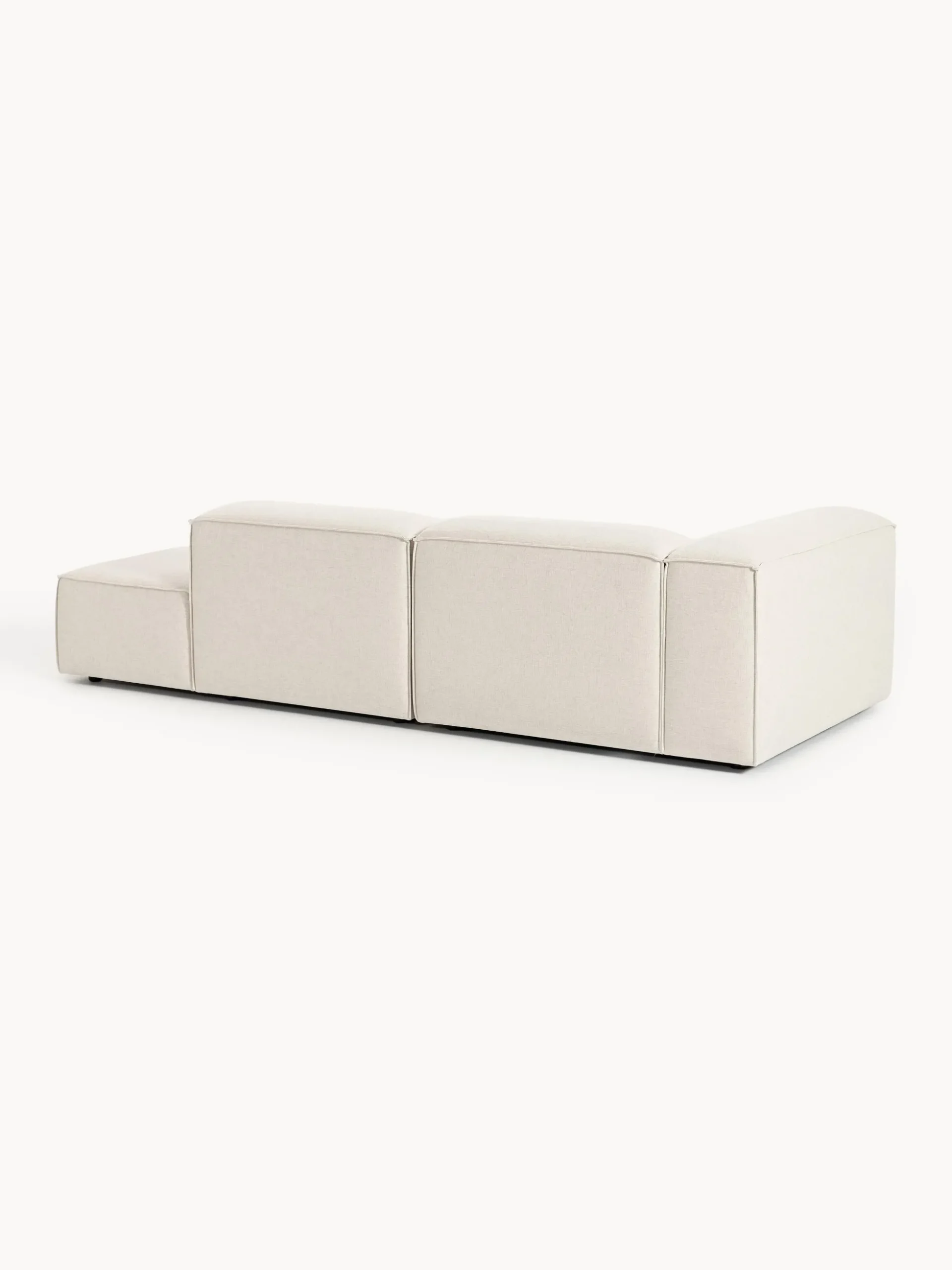 Chaise lounge componibile in misto lino Lennon