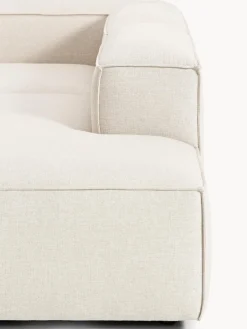 Chaise lounge componibile in misto lino Lennon