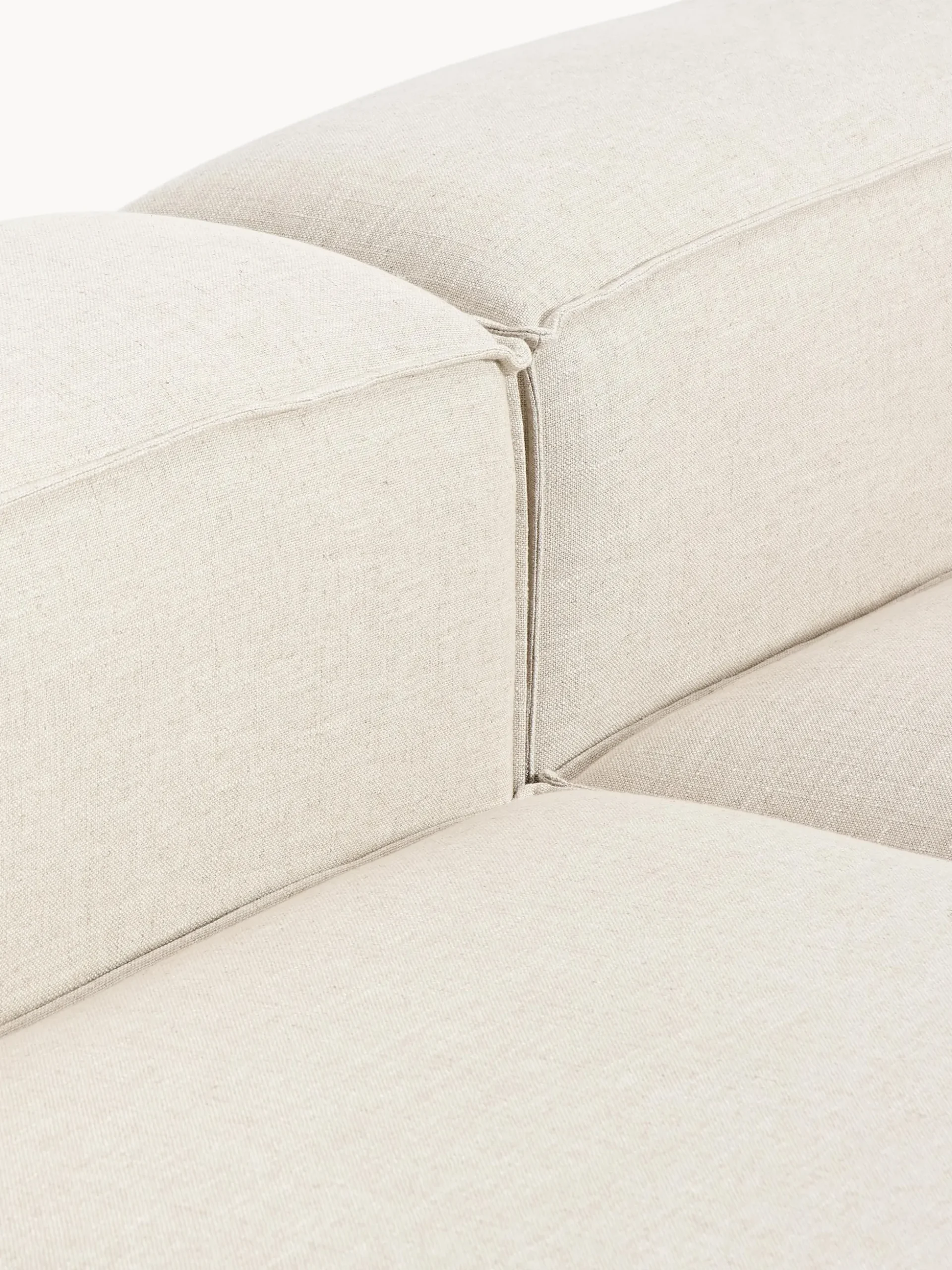 Chaise lounge componibile in misto lino Lennon