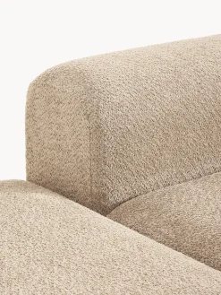 Chaise lounge componibile in teddy bouclé con poggiapiedi (sinistra/destra) Natalie