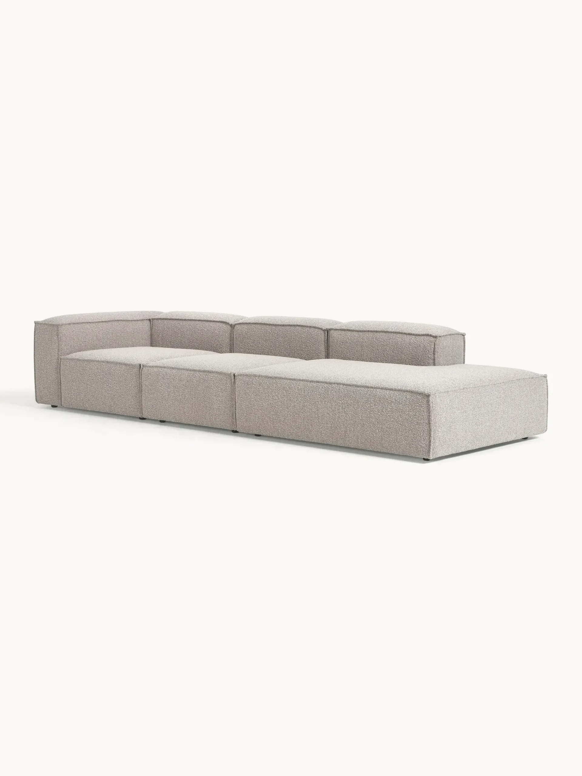 Chaise lounge componibile XL in bouclé Lennon