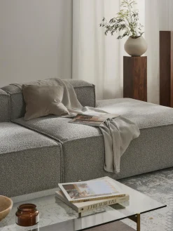 Chaise lounge componibile XL in bouclé Lennon