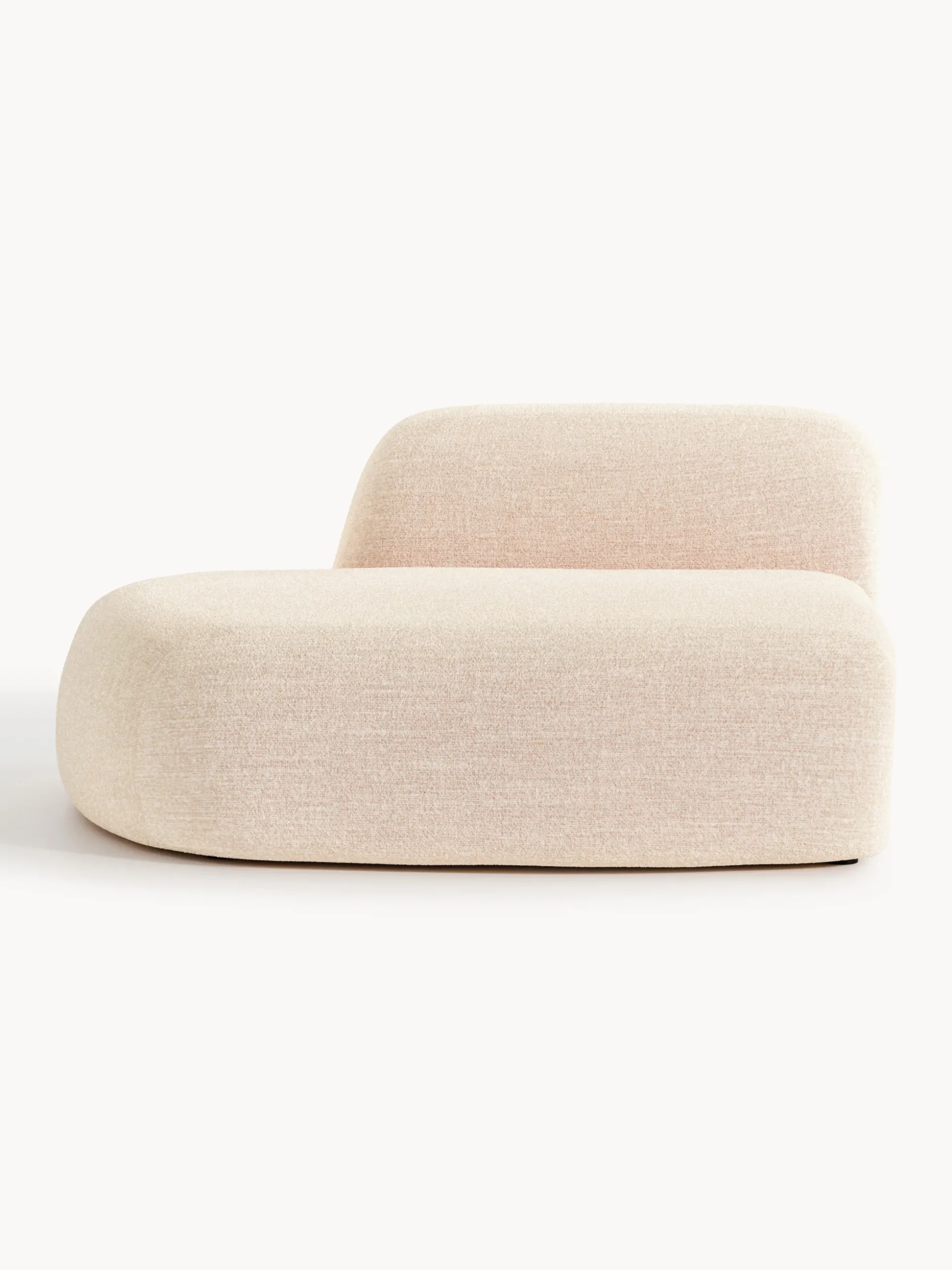 Chaise lounge in bouclé Wolke