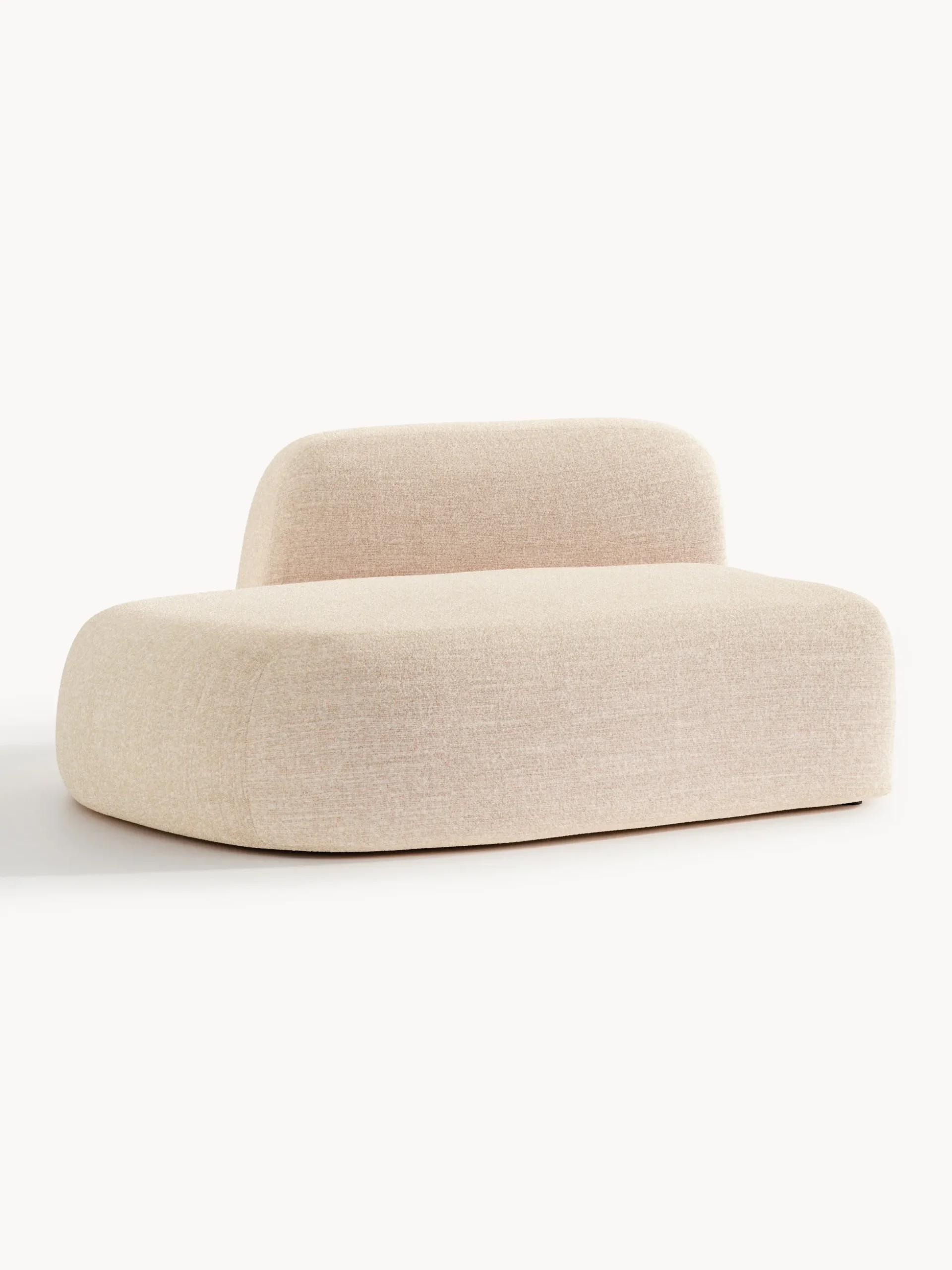 Chaise lounge in bouclé Wolke