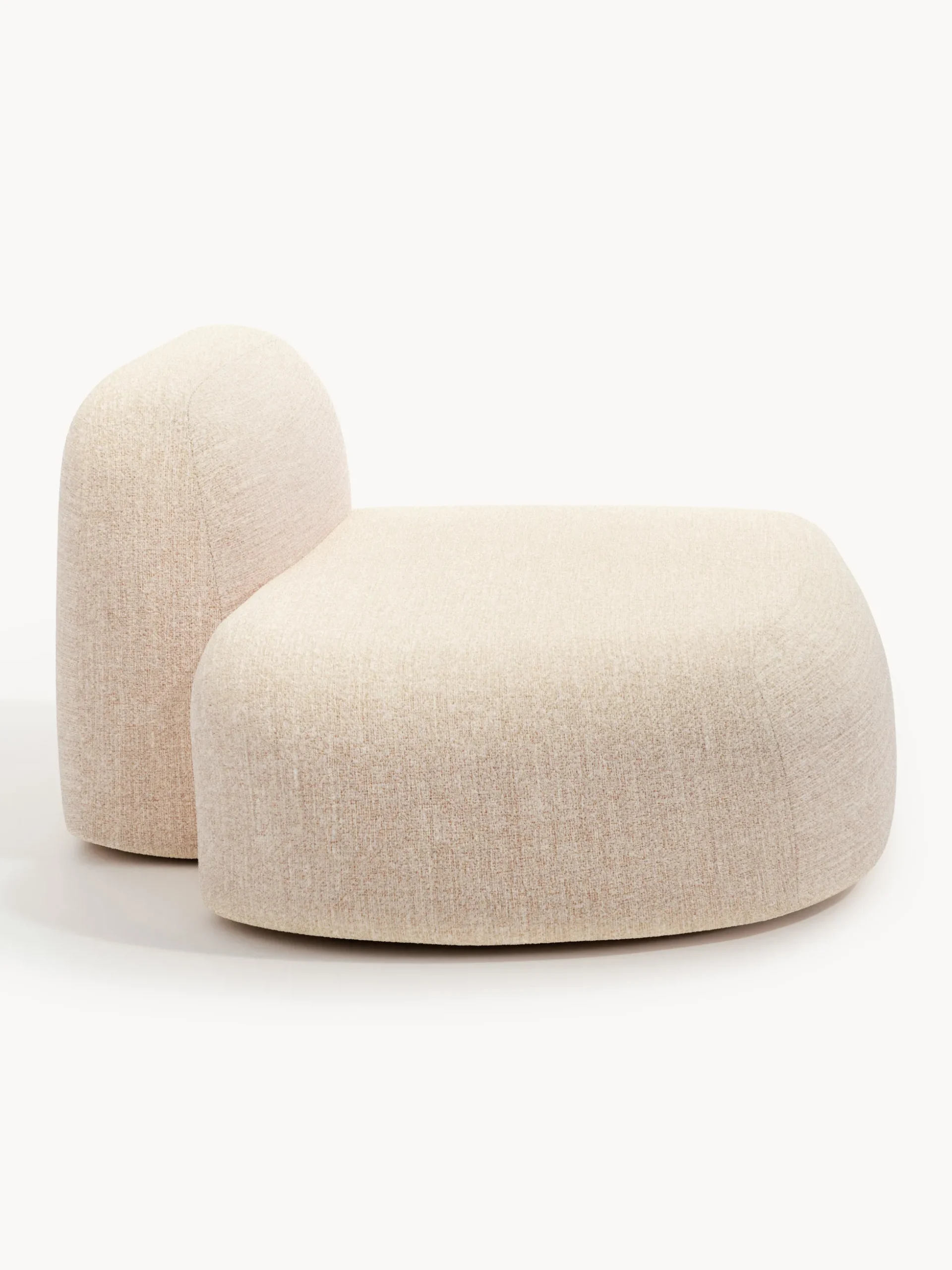 Chaise lounge in bouclé Wolke