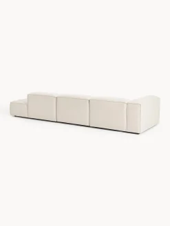 Chaise lounge XL componibile in misto lino Lennon
