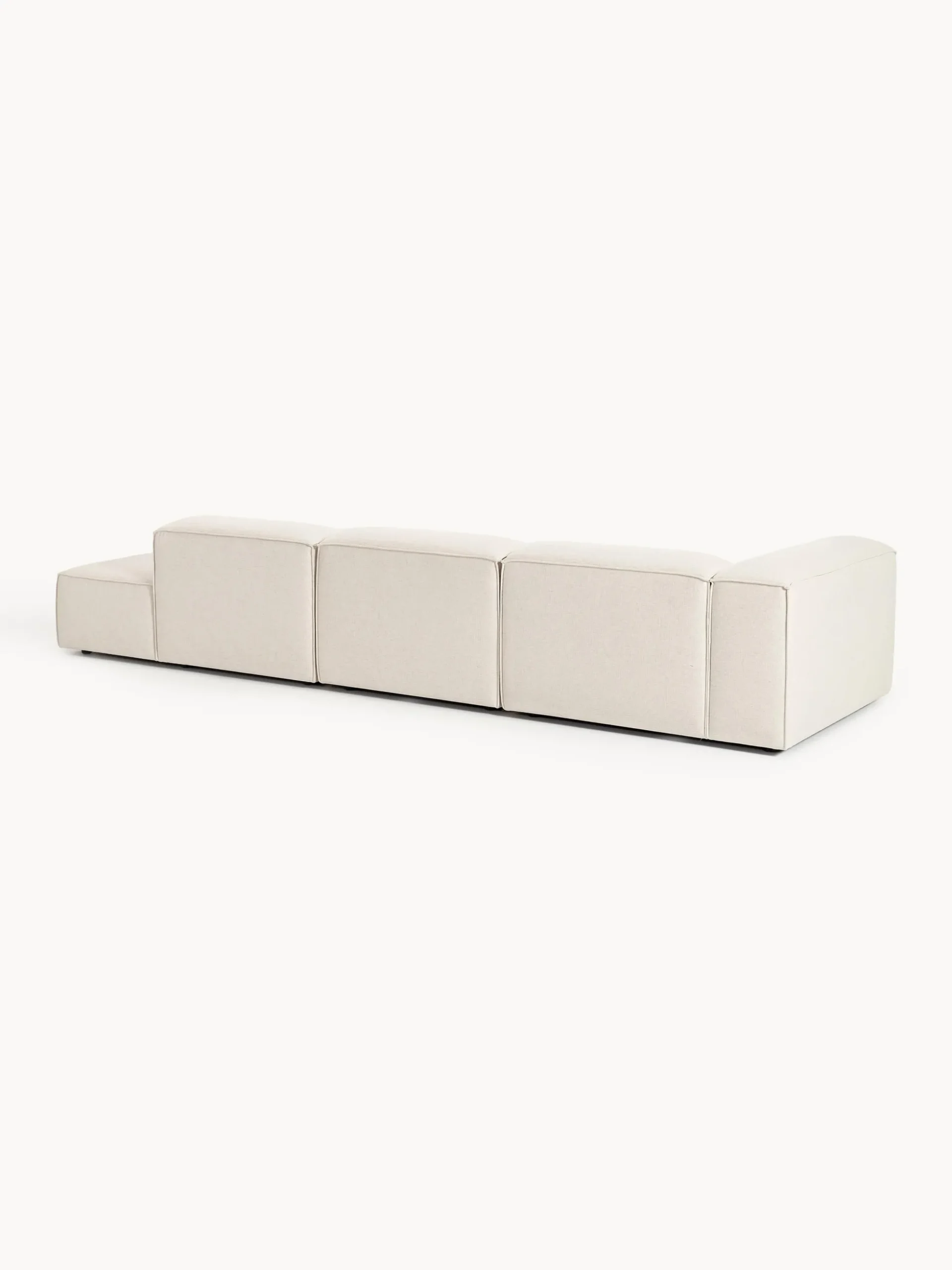Chaise lounge XL componibile in misto lino Lennon