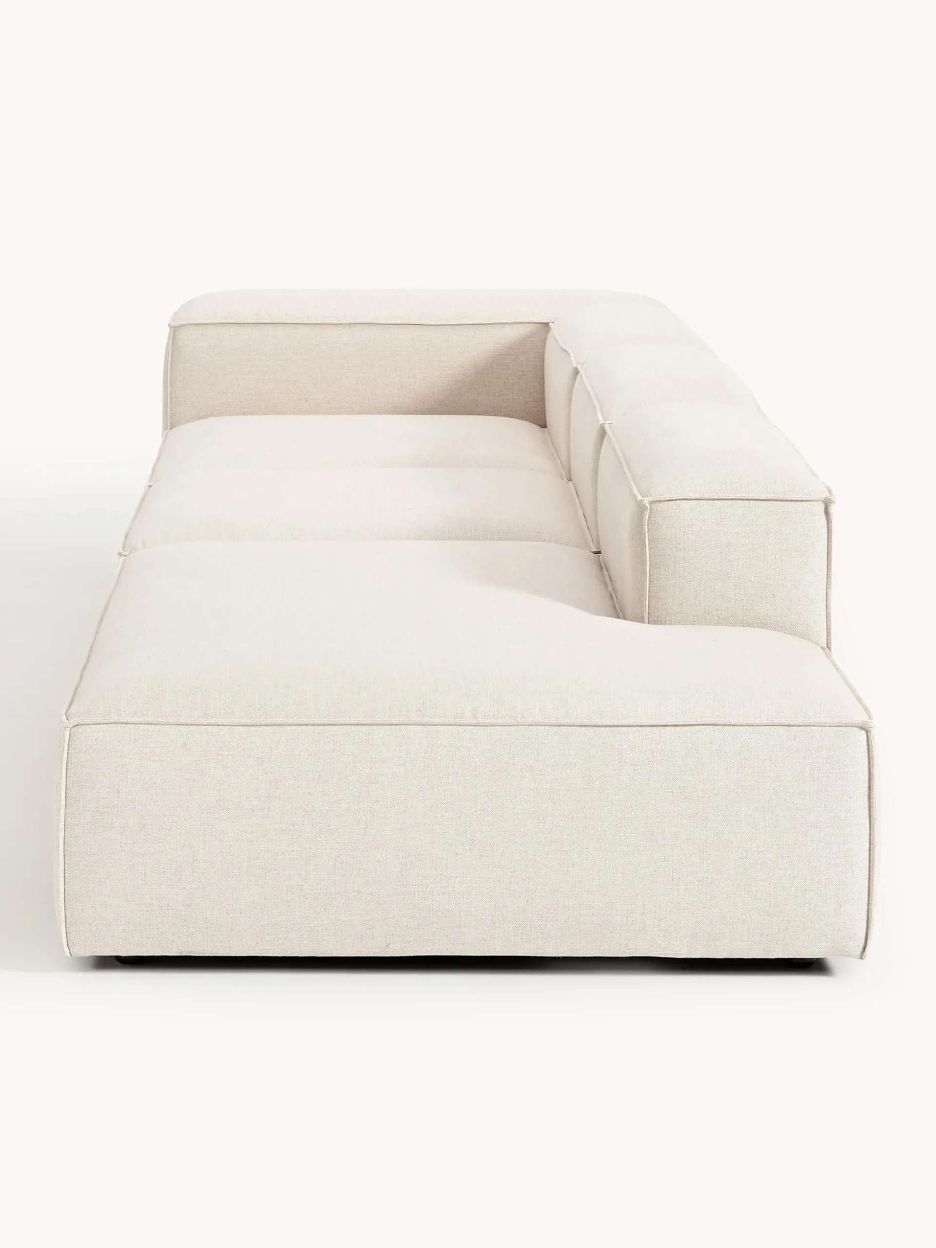 Chaise lounge XL componibile in misto lino Lennon