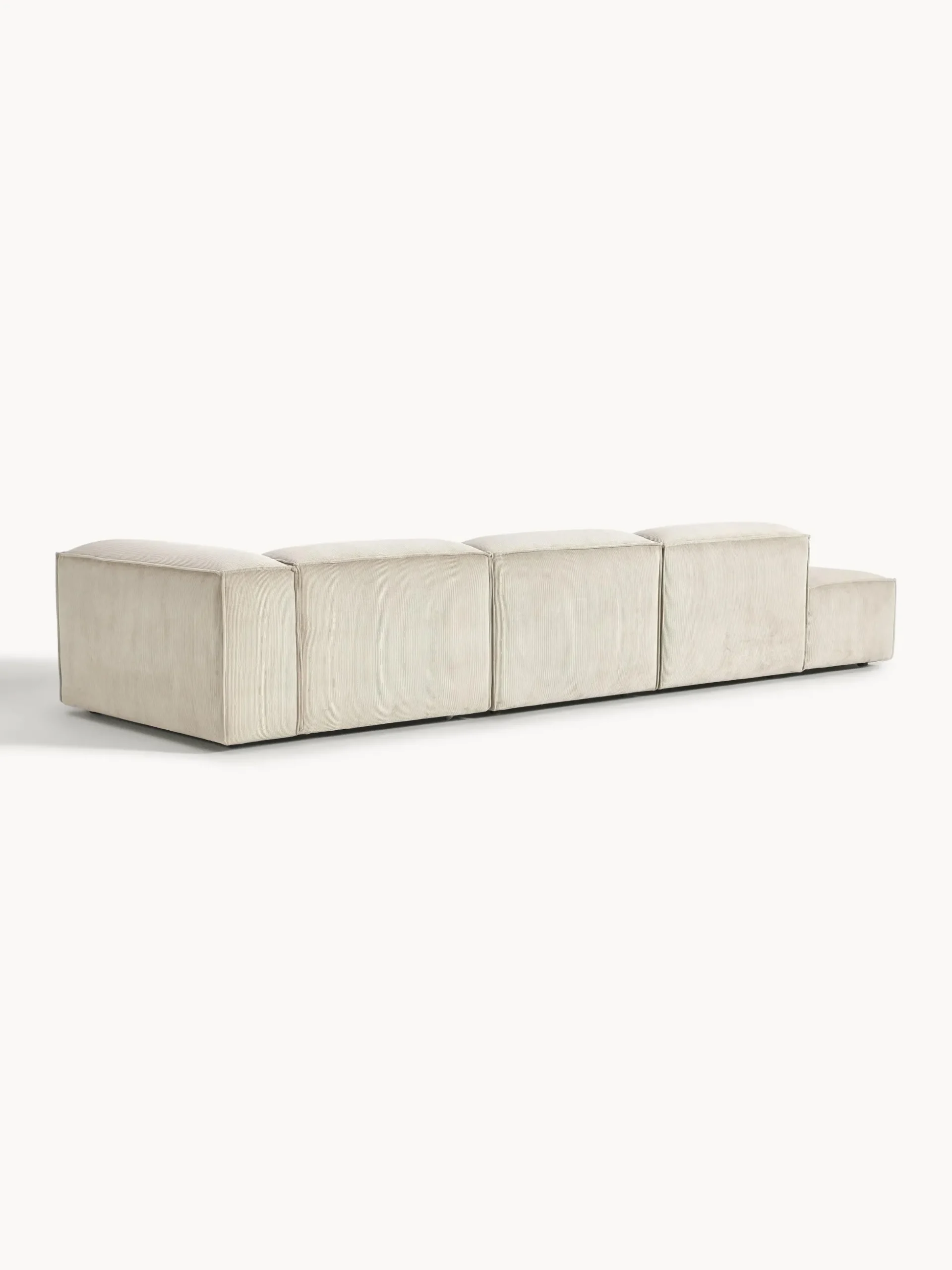 Chaise lounge XL componibile in velluto a coste Lennon