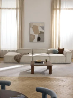 Chaise lounge XL componibile in velluto a coste Lennon