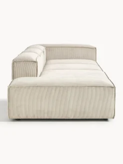 Chaise lounge XL componibile in velluto a coste Lennon