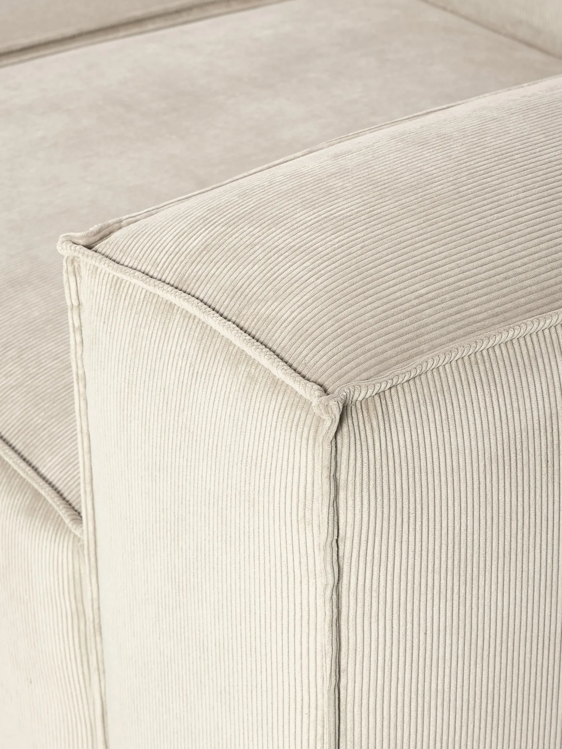 Chaise lounge XL componibile in velluto a coste Lennon
