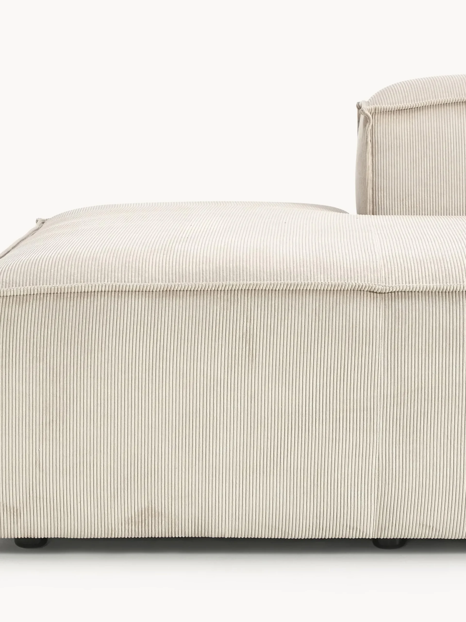 Chaise lounge XL componibile in velluto a coste Lennon