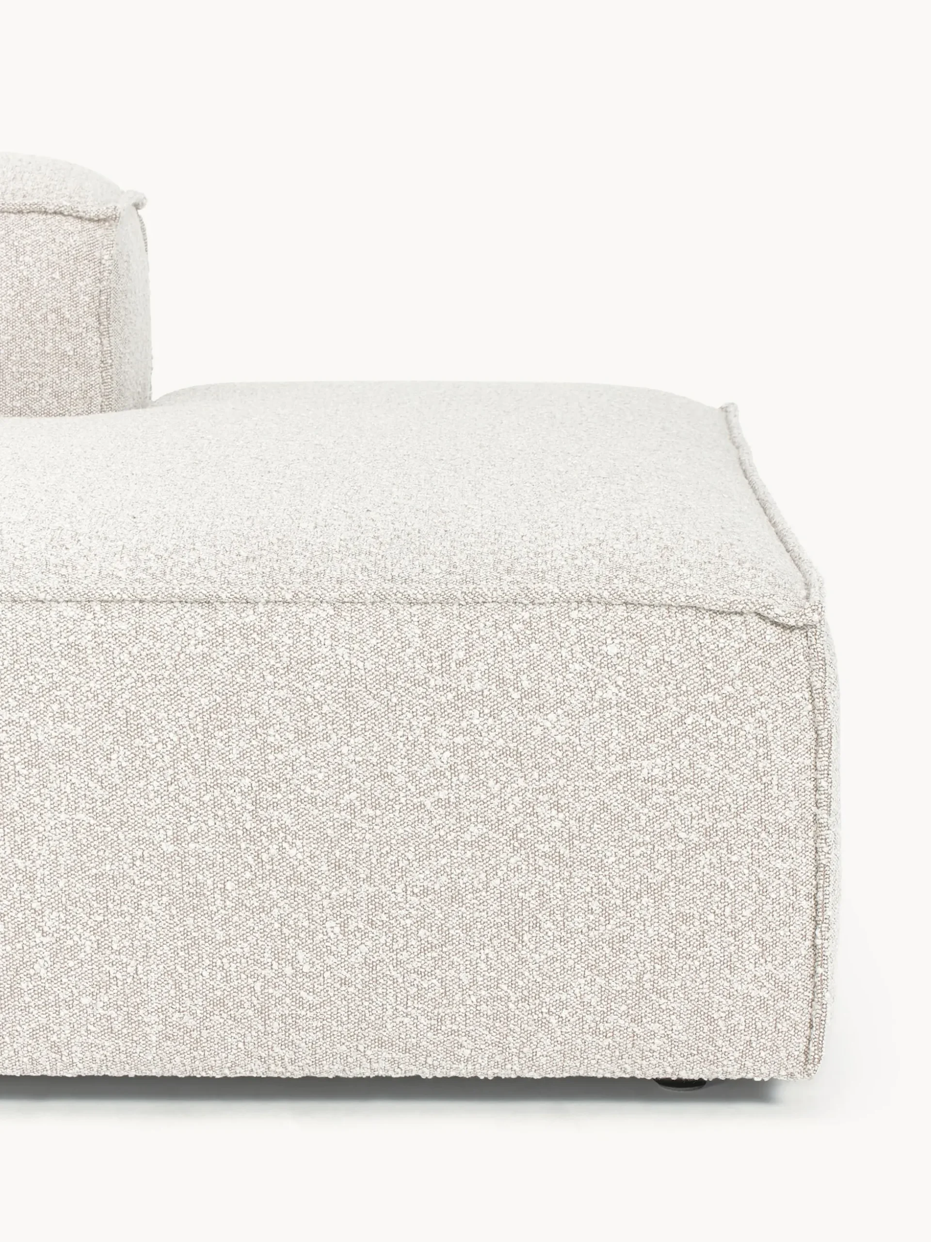Chaise loungue componibile in bouclé Lennon