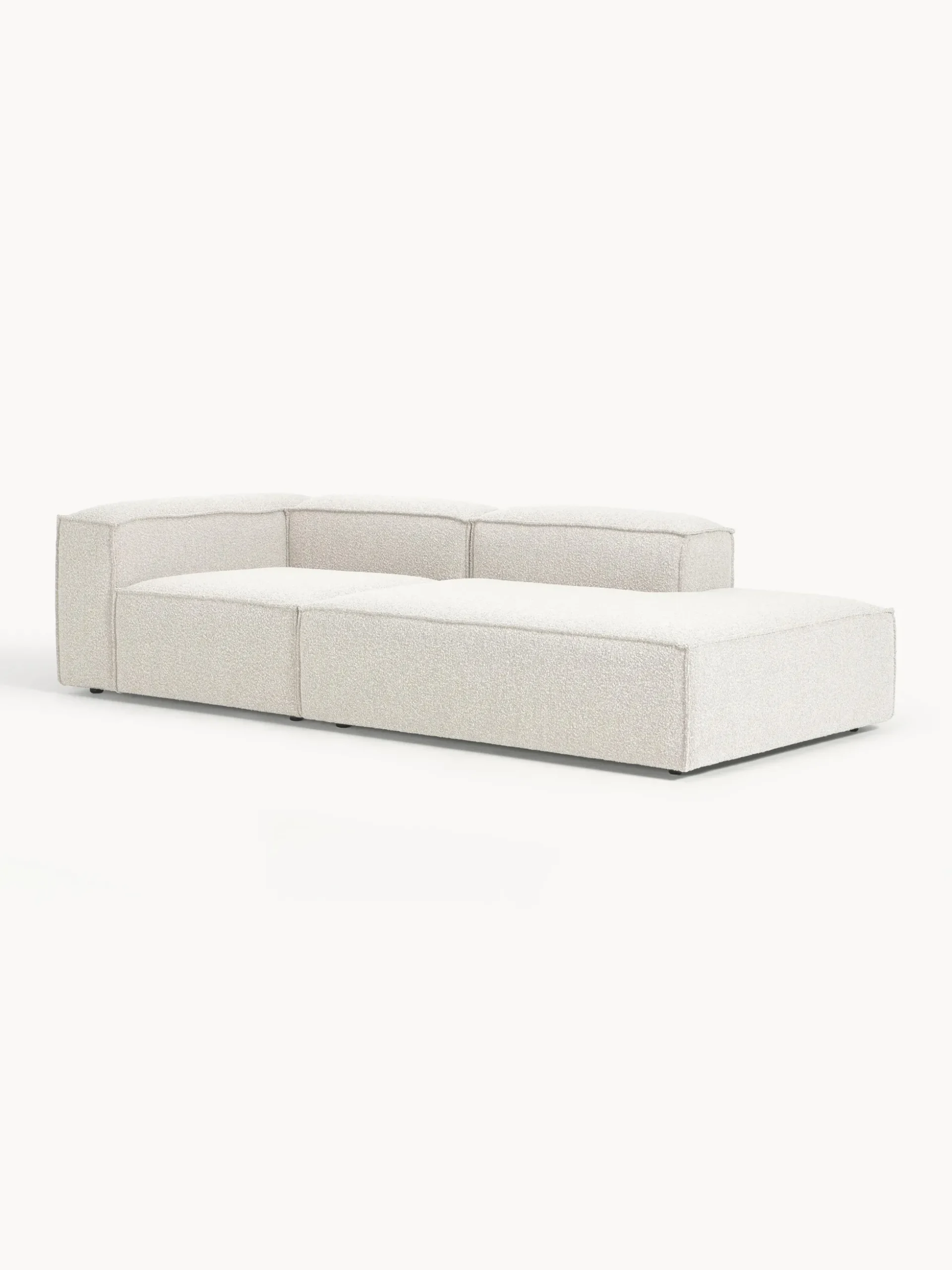 Chaise loungue componibile in bouclé Lennon