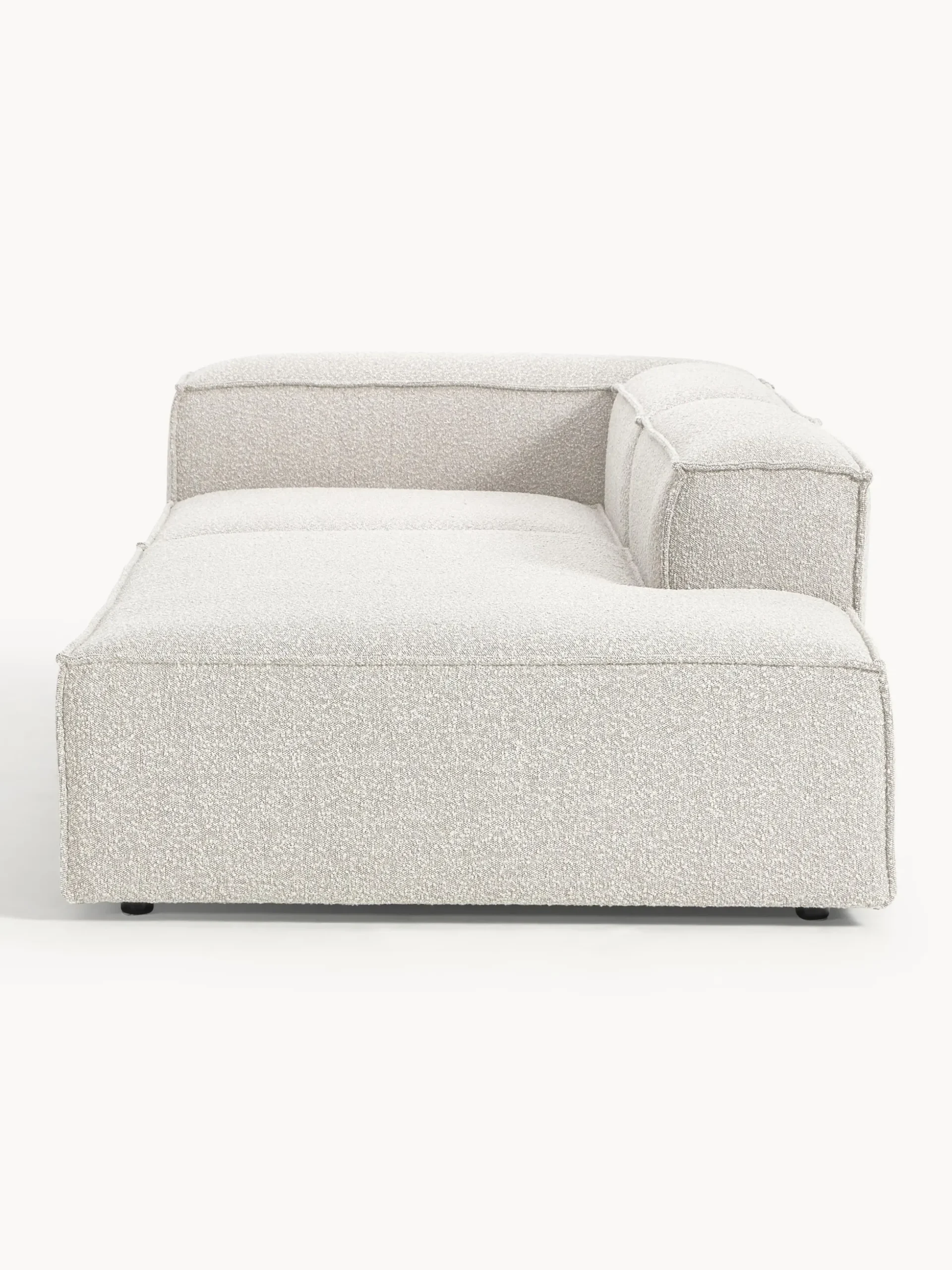 Chaise loungue componibile in bouclé Lennon