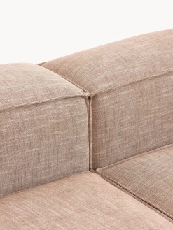 Chaise loungue componibile in misto lino Lennon