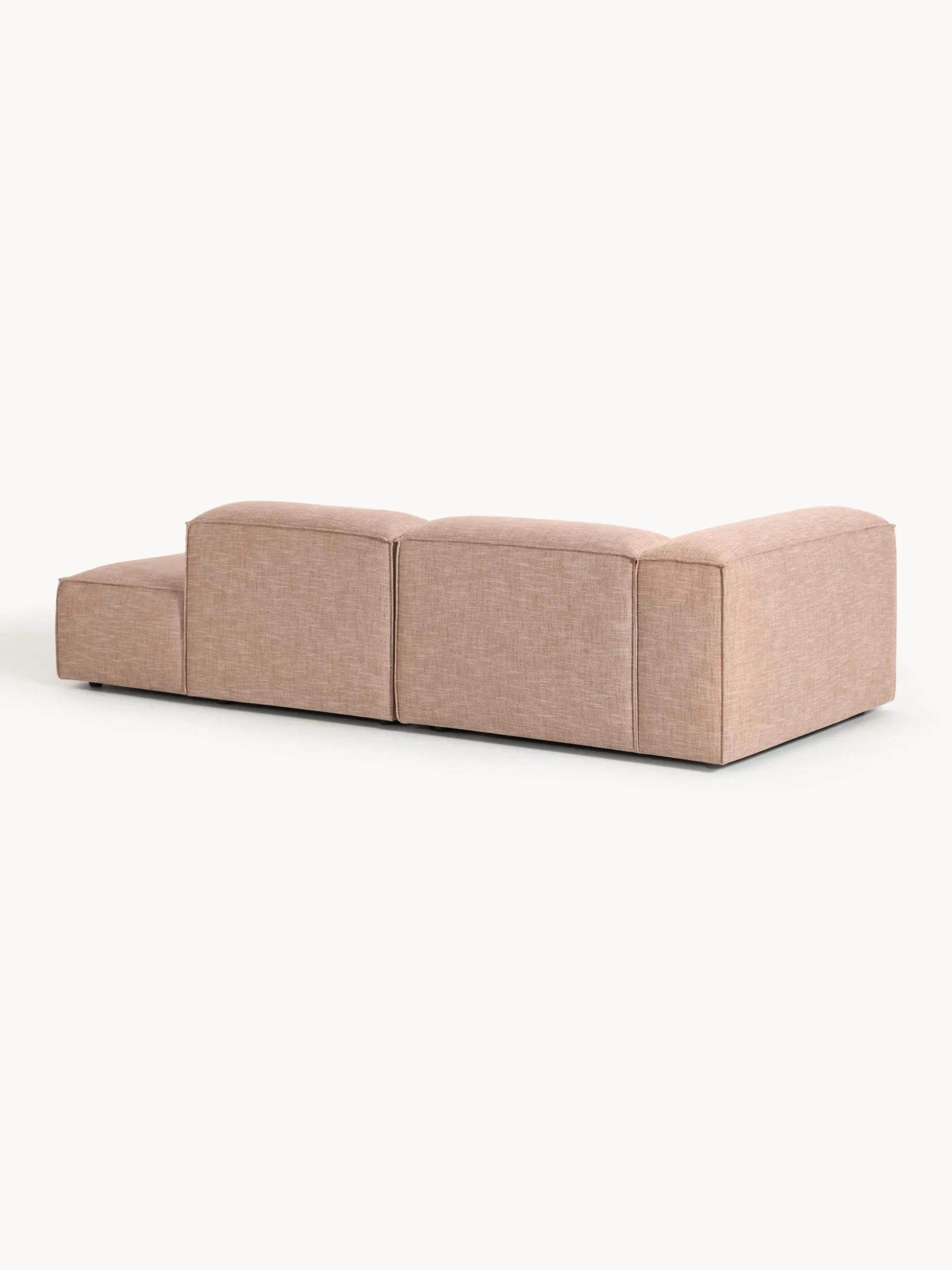 Chaise loungue componibile in misto lino Lennon