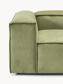 Chaise loungue XL componibile in velluto a coste Lennon