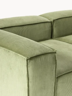 Chaise loungue XL componibile in velluto a coste Lennon