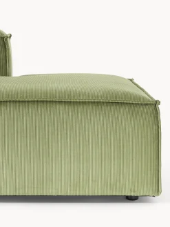 Chaise loungue XL componibile in velluto a coste Lennon