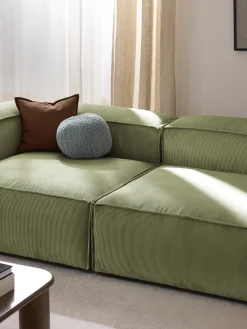 Chaise loungue XL componibile in velluto a coste Lennon