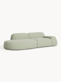 Chaise componibile 3 posti in bouclé Wolke