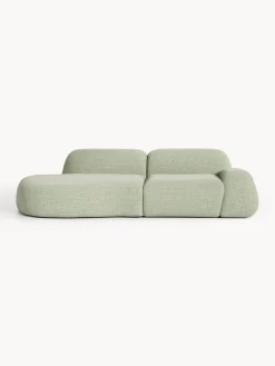 Chaise componibile 3 posti in bouclé Wolke