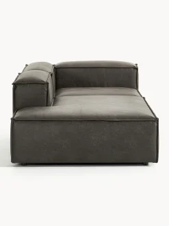 Chaise longue componibile in pelle Lennon